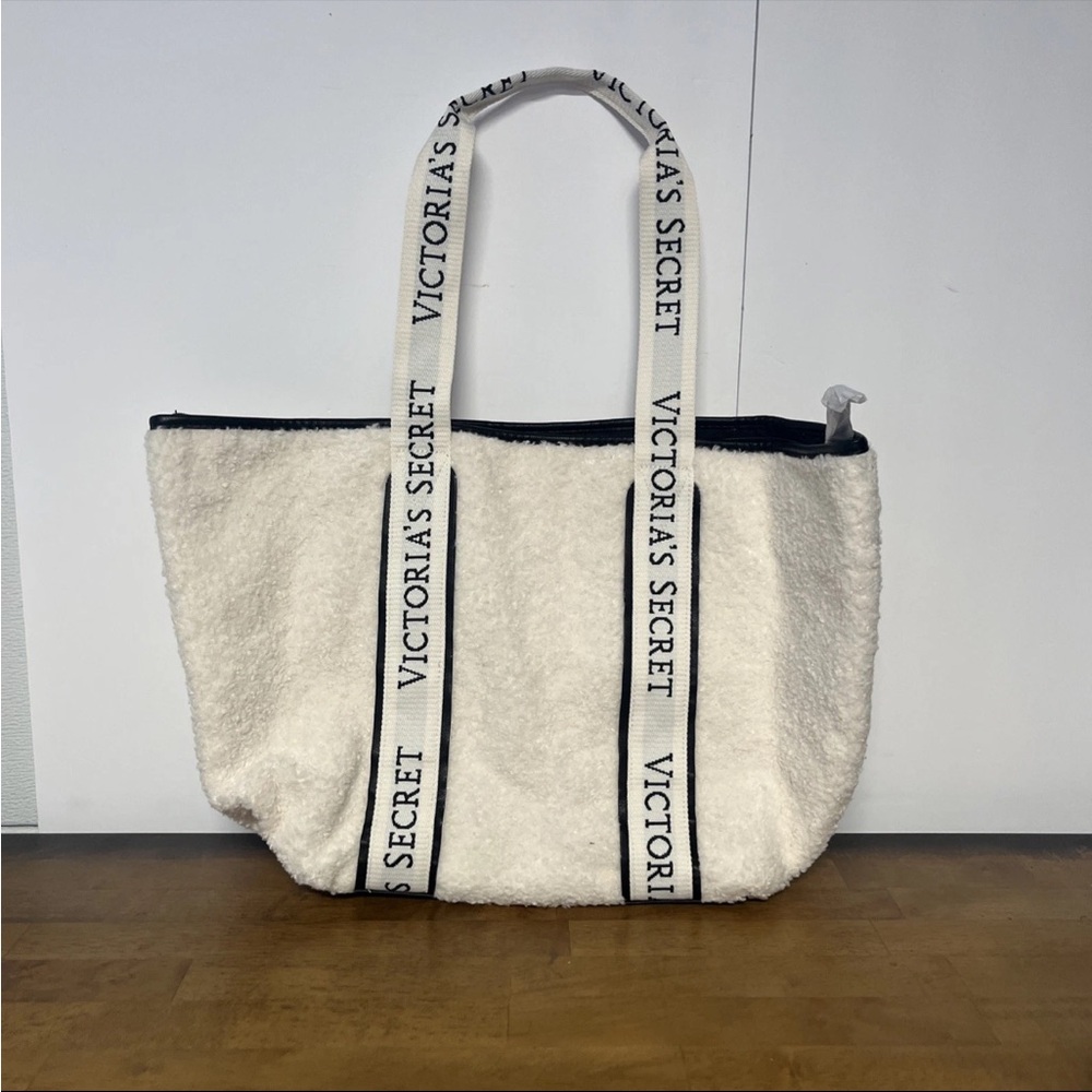 Victorias Secret Logo Sherpa Tote Bag